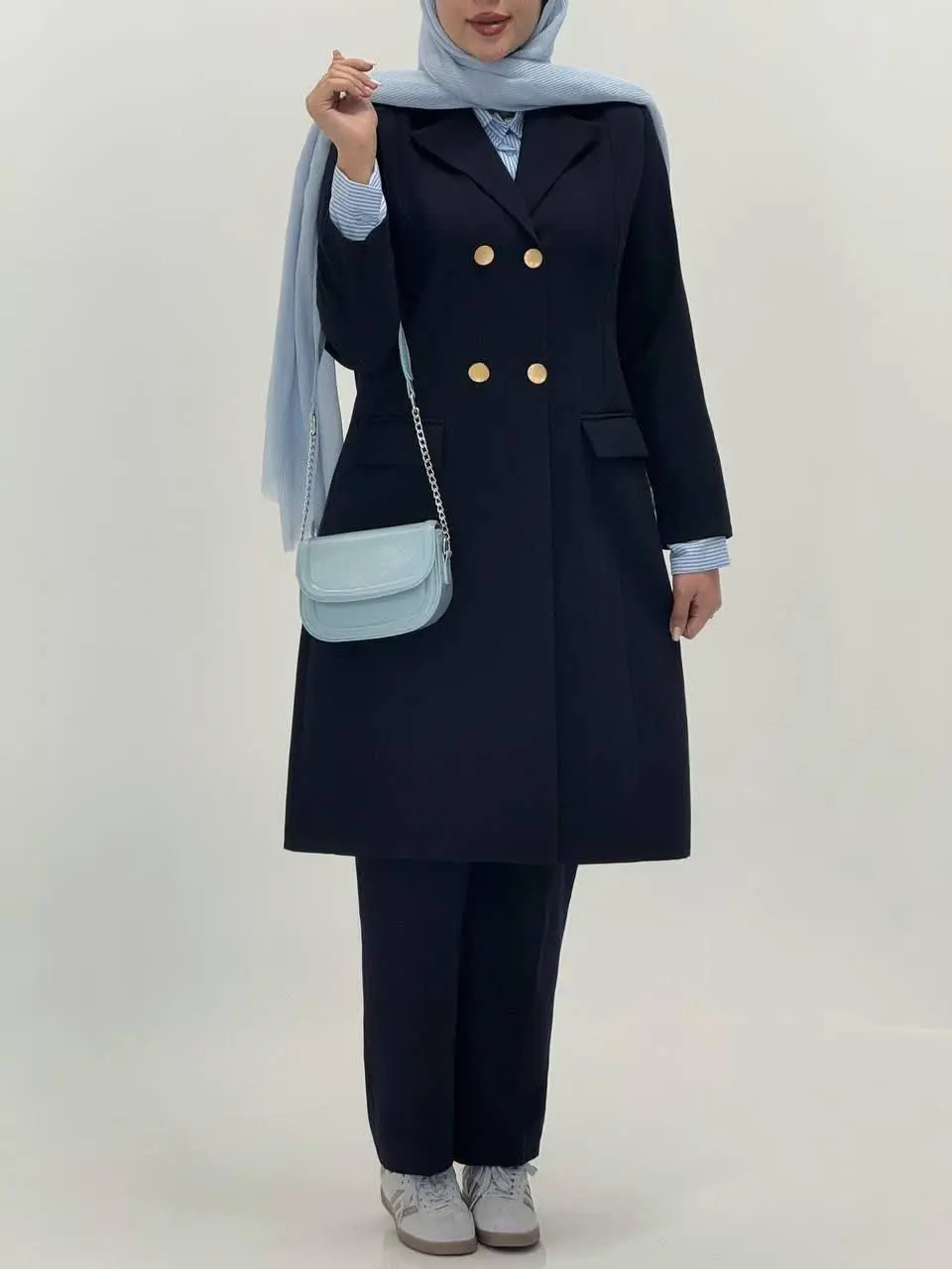 3583-مانتو شلوار اداری فیونا